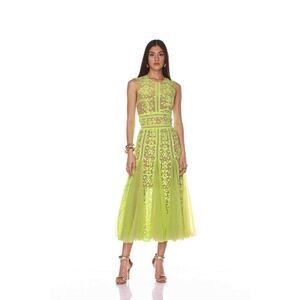 bronx and banco megan lime midi dress XS